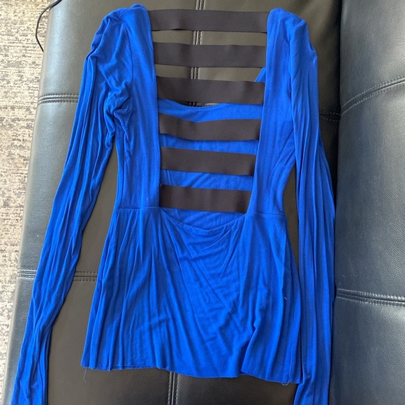 Royal blue top with back detail - Picture 2 of 2